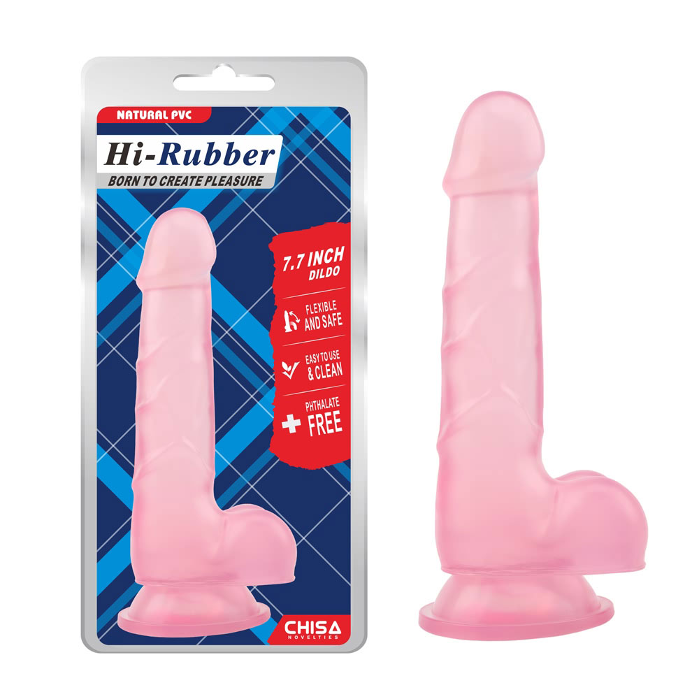 7,7 tommer Slim Dildo - Pink