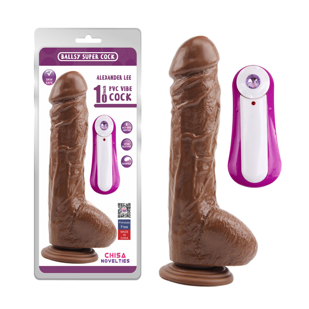 Alexander Lee 10'' Vibrerende Dildo-Brun